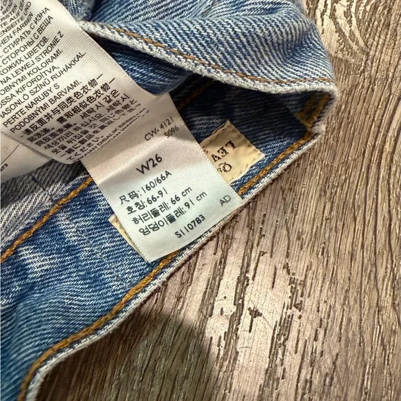 Levi's Light Blue Distressed Women's Shorts - Picture 3 of 4